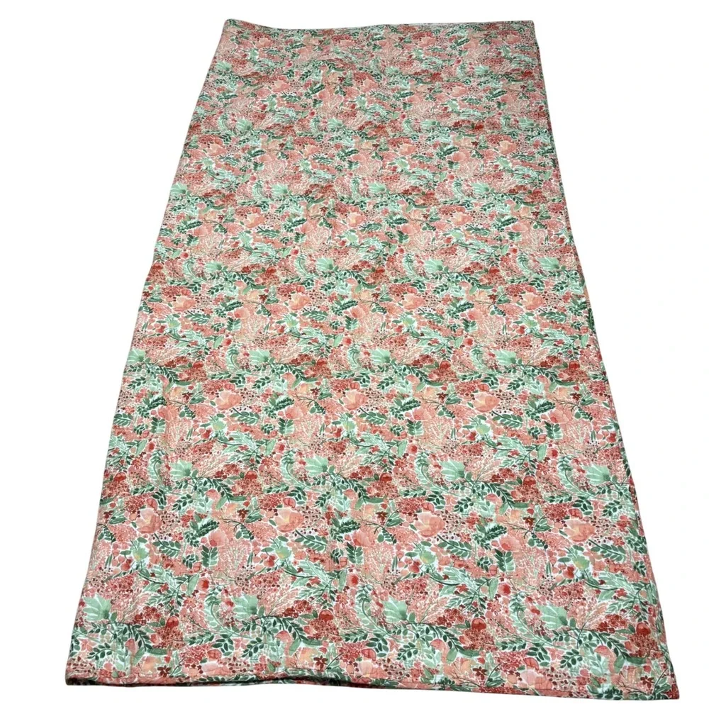 Nina Home by Nina Campbell Quilted Comforter  Floral Reversible Coral Green